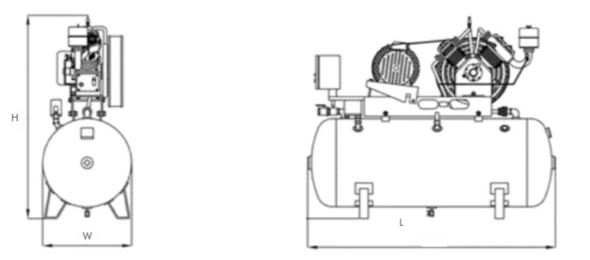 DAYLIFF DCOM250/100P 6.5HP COMPRESSOR