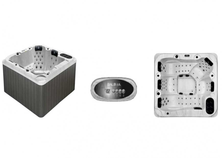 DAYLIFF DSPA6 6PAX HOT TUB-GREY