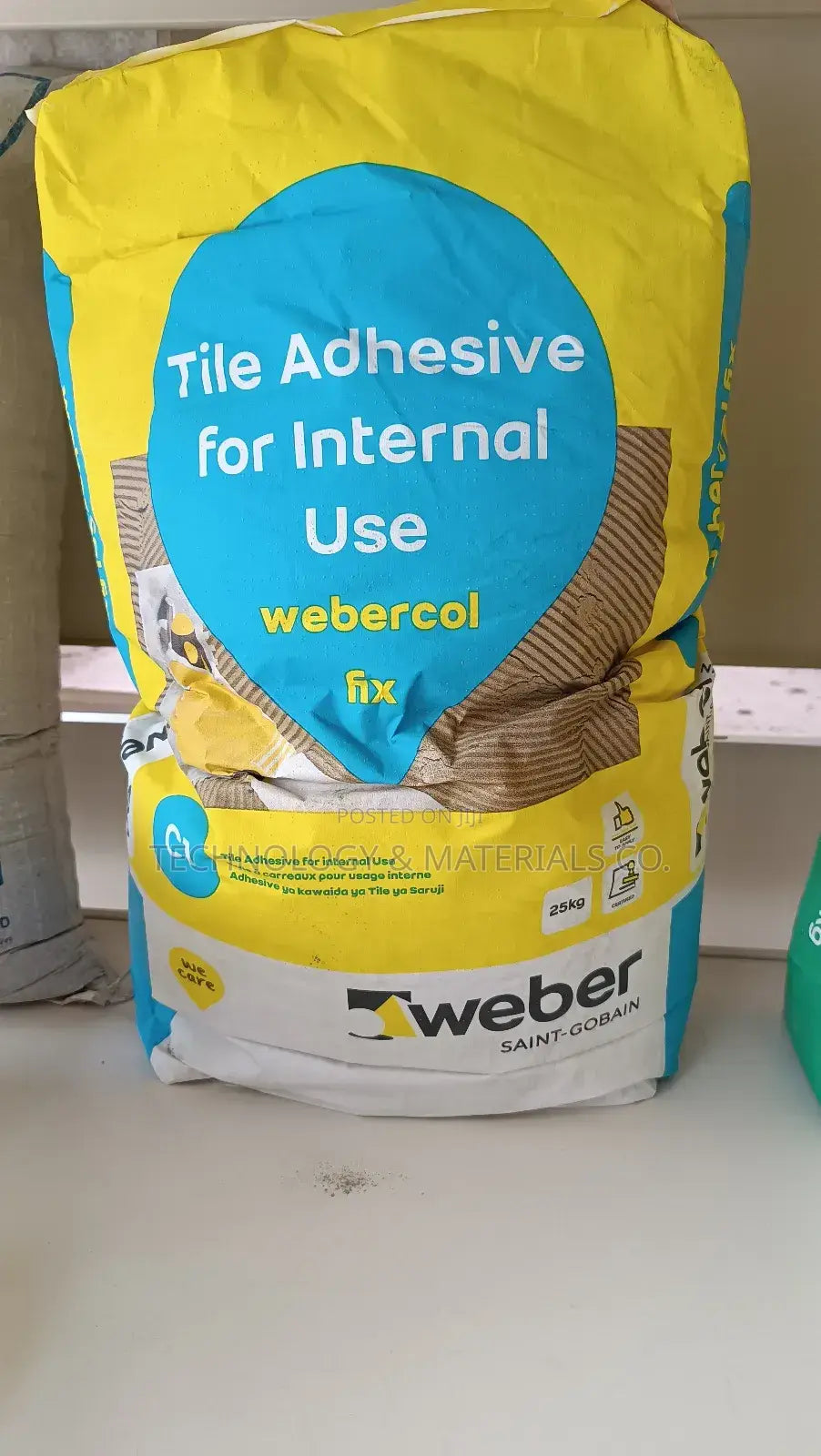 WEBERCOL TILE ADHESIVE POWDER 25KG