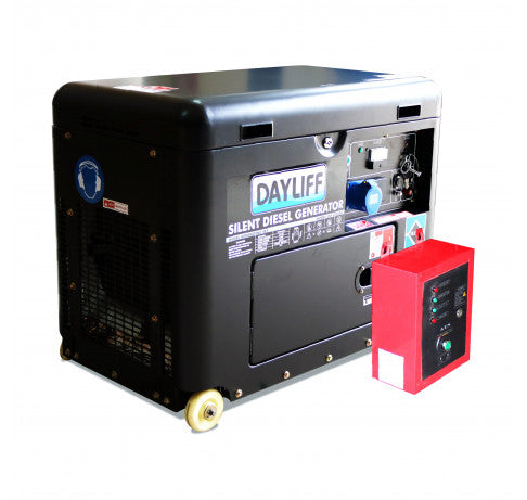 Dayliff DG6000DS 4.5kVA Diesel Generator C/W ATS - Portable Standby & Remote Site Power with Auto Transfer Switch