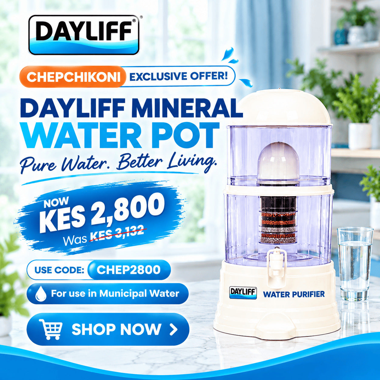 Dayliff Mineral Water Pot Special Offer